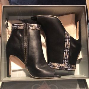 Cynthia Vincent open toe booties brand new